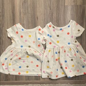 Cat & Jack Smiley Polka Dot Dresses